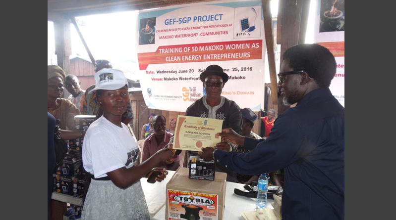GEF-SGP, UNDP and King's Domain women training on clean energy entrepreneurship in Makoko