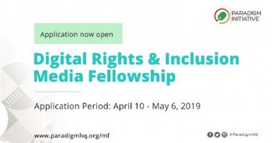 Paradigm Initiative Digital Rights and Inclusion Media Fellowship 2019