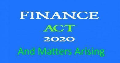 The finance act 2020 and matters arising