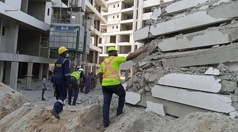 21 storey high rise building collapses in Ikoyi Lagos