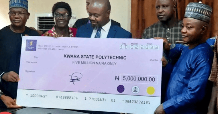 Polaris Bank donates towards construction of distance learning center in Kwara State Polytechnic 1