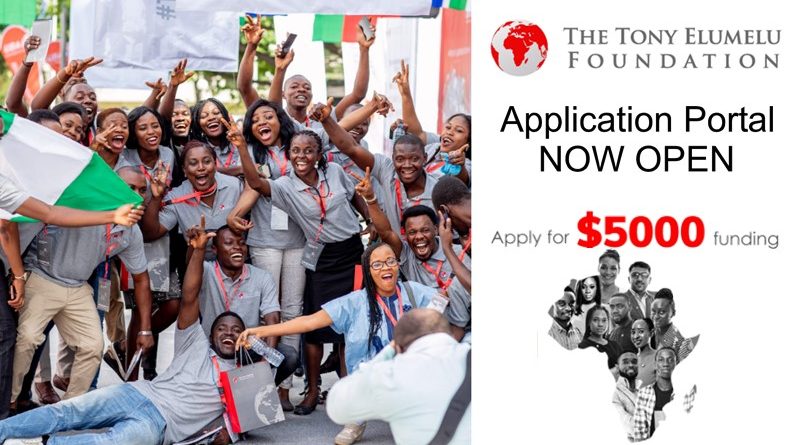 Tony Elumelu Foundation Entrepreneurship Programme application portal is NOW OPEN