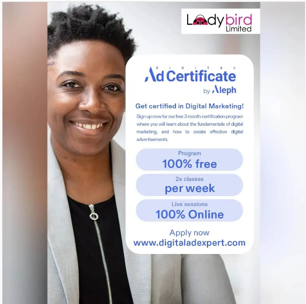 Ladybird Advertising partners Aleph to Offer Certificate Program in Digital Advertising for Youths and SMEs