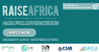 RAISEAfrica – Renewables Accelerators for Innovative Startups and Entrepreneurs in Africa