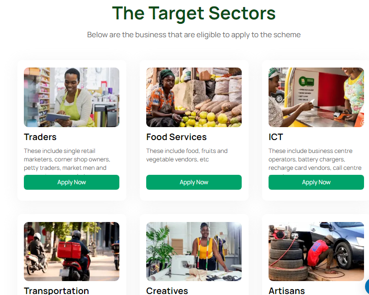 Target sectors for the Federal Government N150b Loan To MSMEs and Manufacturing Sector